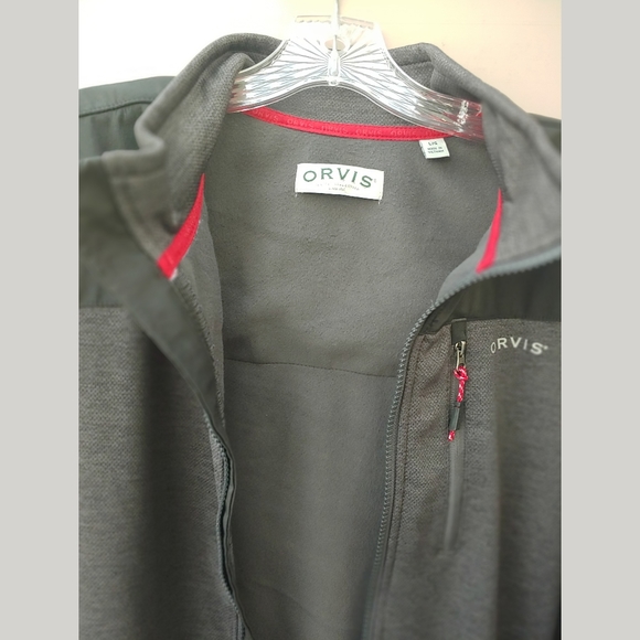 Packable Outerwear 🍁🍂 Orvis Bonded Mesh Full Zip Jacket Grey L - Picture 4 of 7
